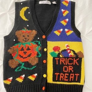 Vintage Halloween Sweater Vest